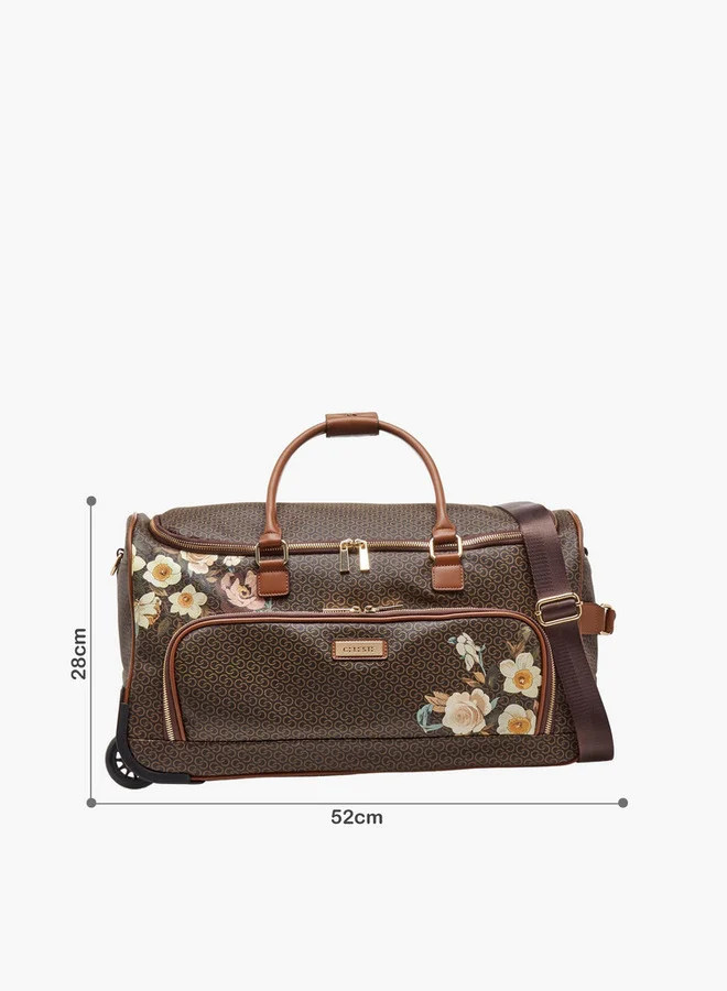 سيليست Monogram Print Duffle Bag With Retractable Handle